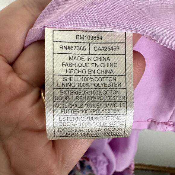 BB Dakota Steve Madden Skirt M Pink Blue Floral Tiered Ruffle First Class Mini - Picture 10 of 11